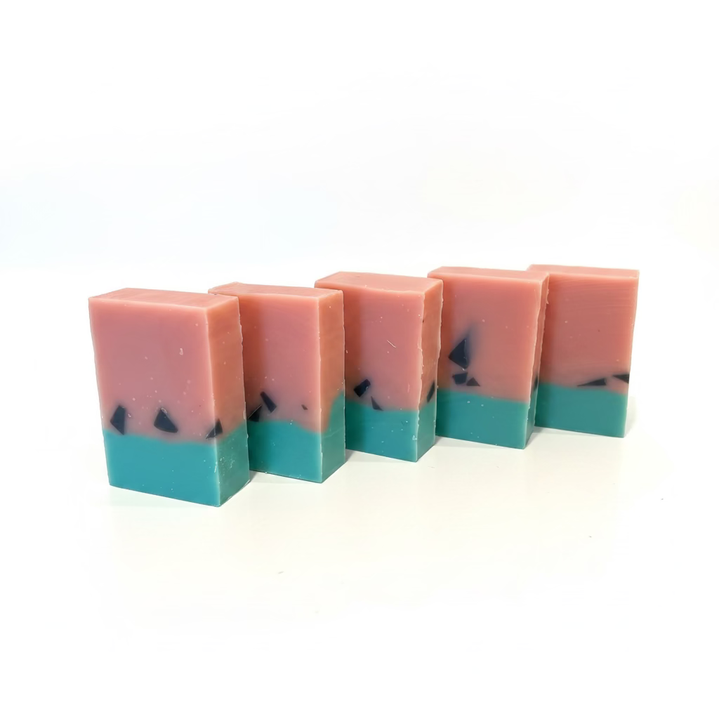 Watermelon Wave (unscented) Cold-Process Soap